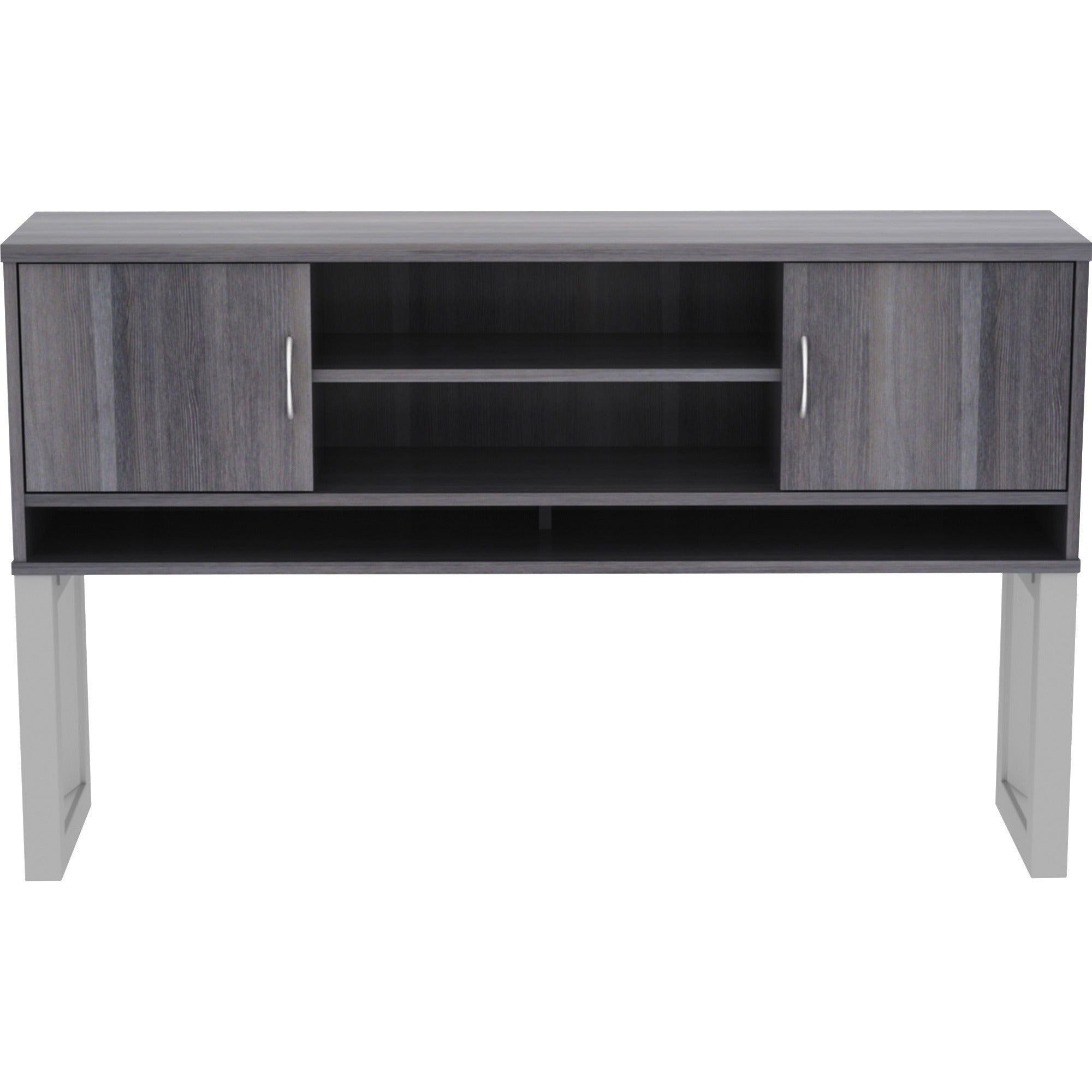 lorell-relevance-series-freestanding-hutch-59-x-1536-3-shelves-finish-charcoal-laminate_llr16219 - 2
