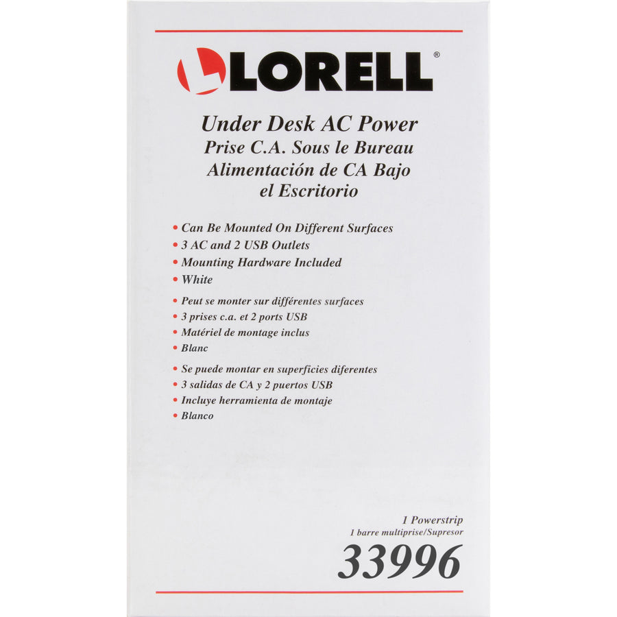 lorell-under-desk-ac-power-center-with-usb-charger-3-x-ac-power-2-x-usb-8-ft-cord-surface-mountable-white_llr33996 - 5