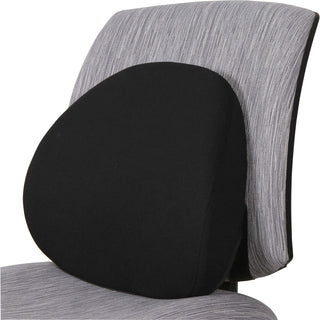 Lorell Ergo Lumbar Back Support - Black - Fabric, Memory Foam