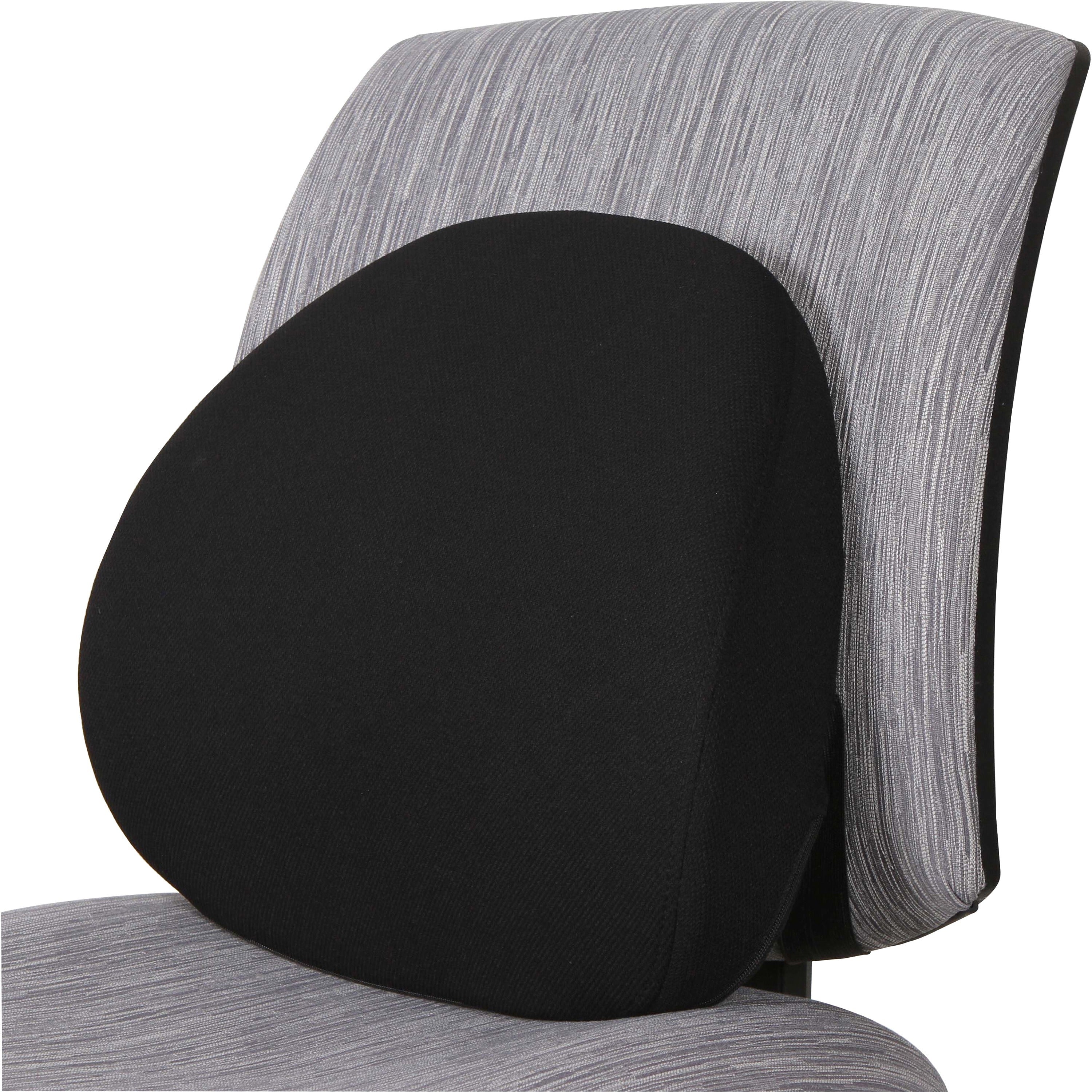 lorell-ergo-lumbar-back-support-black-fabric-memory-foam_llr42170 - 1