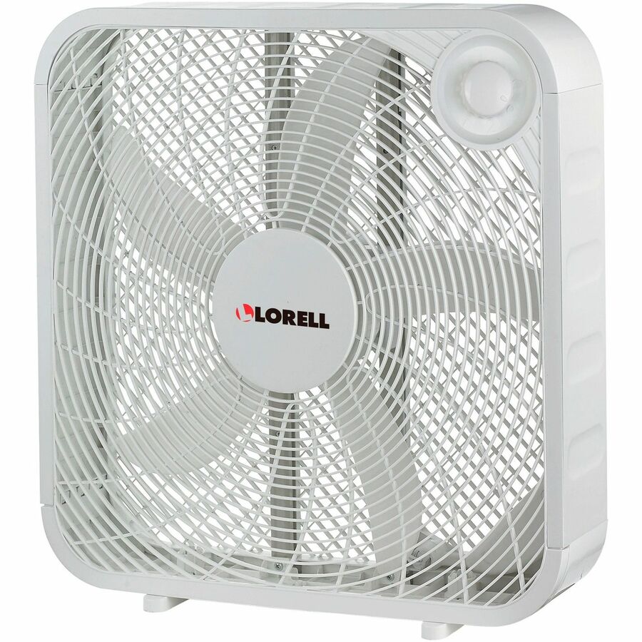 Lorell 3-speed Box Fan - 3 Speed - Carrying Handle - 21" Height x 4.1" Width - White
