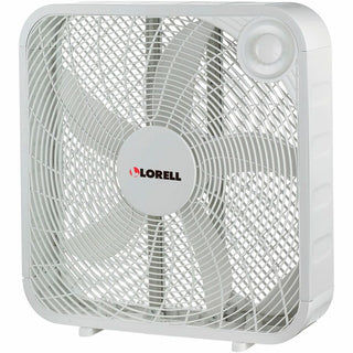 Lorell 3-speed Box Fan - 3 Speed - Carrying Handle - 21" Height x 4.1" Width - White