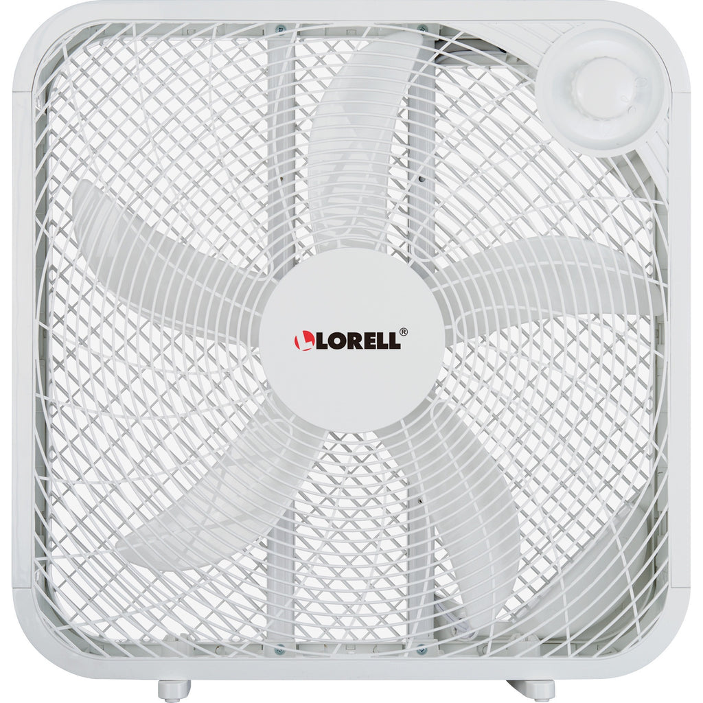 Lorell 3-speed Box Fan - 3 Speed - Carrying Handle - 21" Height x 4.1" Width - White