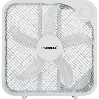 Lorell 3-speed Box Fan - 3 Speed - Carrying Handle - 21" Height x 4.1" Width - White