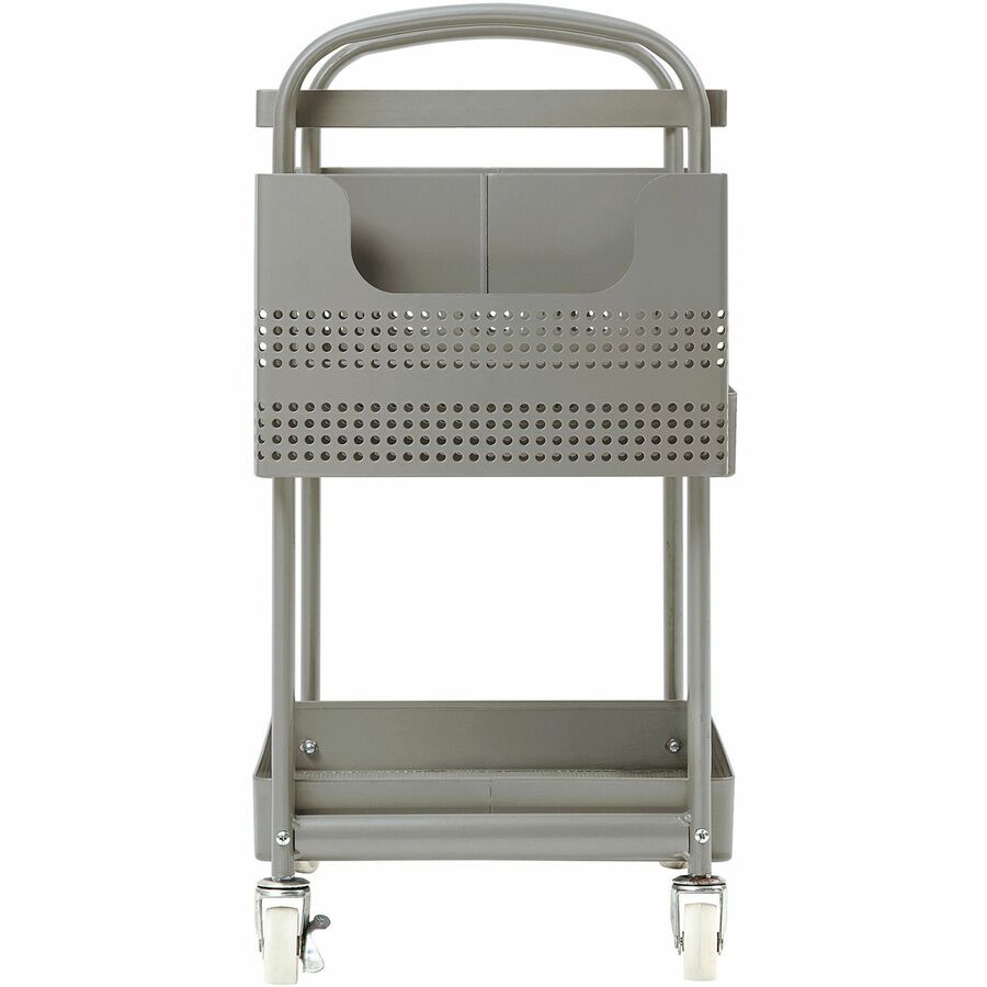 Lorell Mobile File Cart - 12.5" Length x 22.4" Width x 25.3" Height - Metal Frame - Champagne Gold - 1 Each