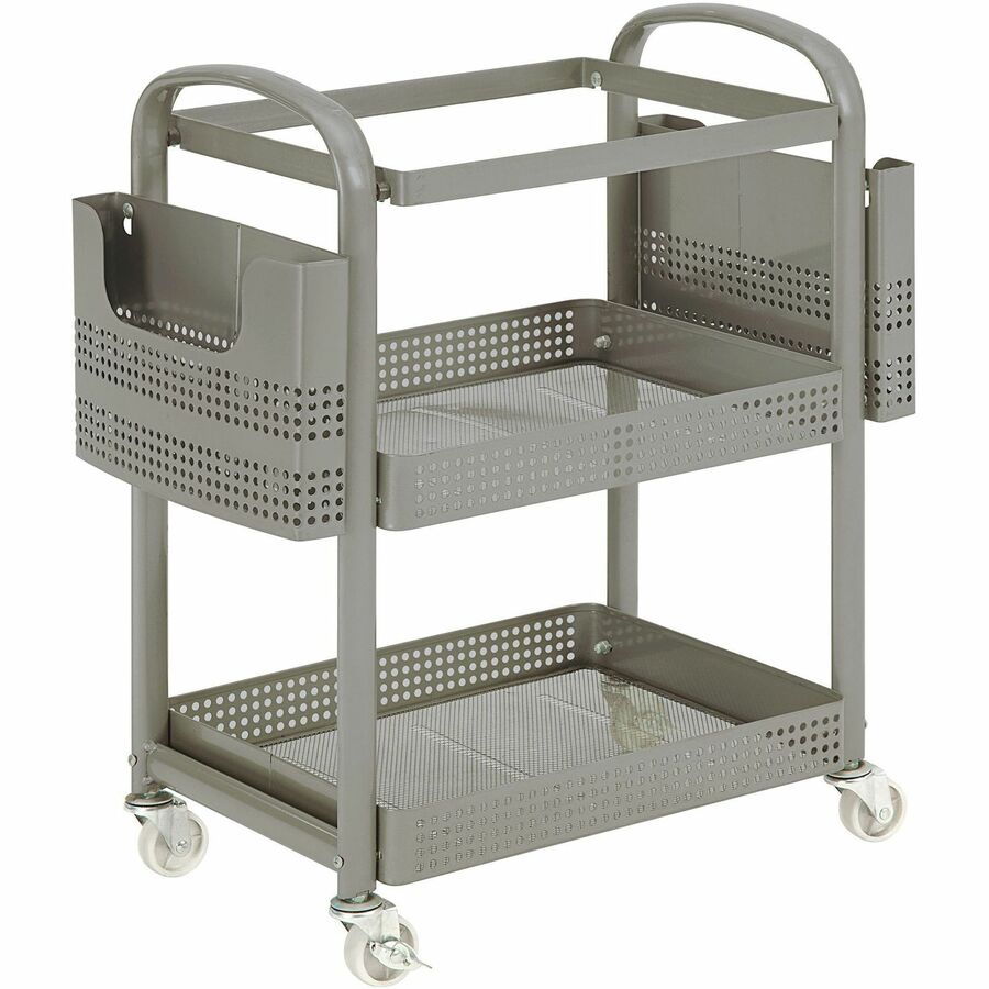 Lorell Mobile File Cart - 12.5" Length x 22.4" Width x 25.3" Height - Metal Frame - Champagne Gold - 1 Each
