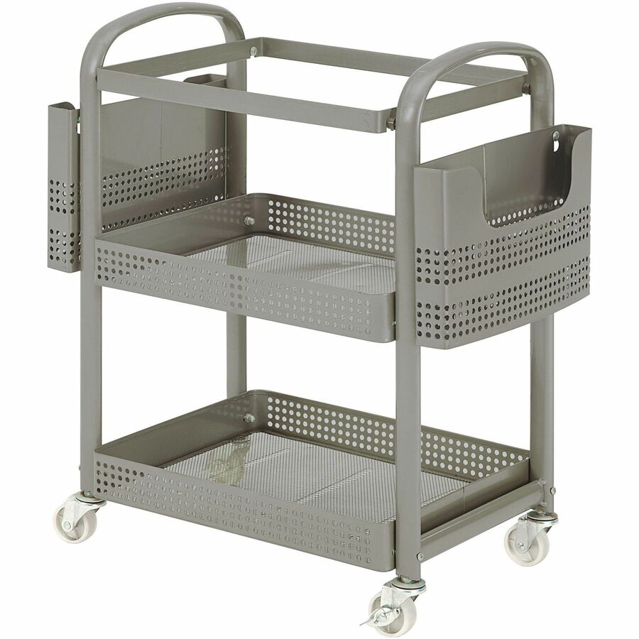 Lorell Mobile File Cart - 12.5" Length x 22.4" Width x 25.3" Height - Metal Frame - Champagne Gold - 1 Each