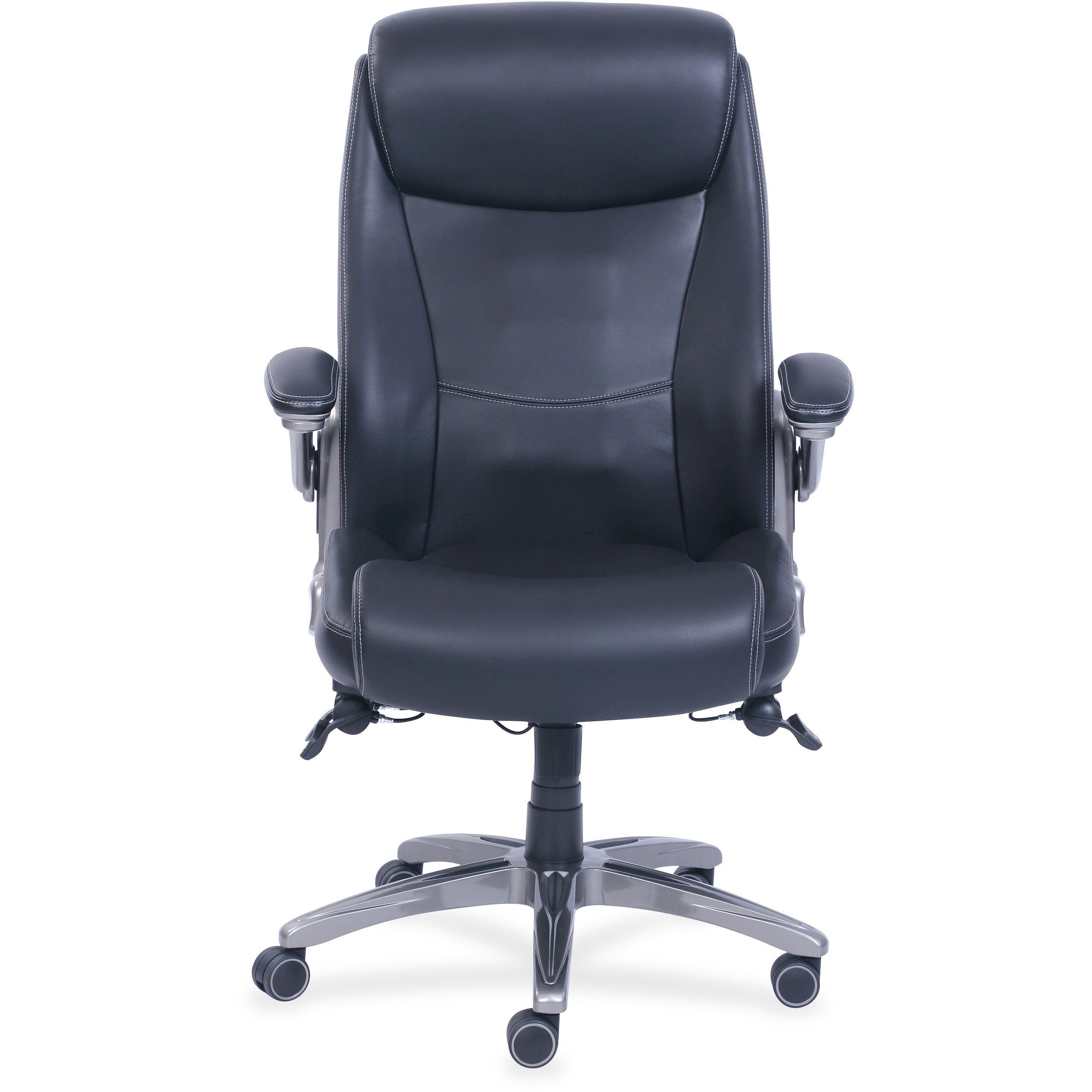 lorell-wellness-by-design-revive-executive-office-chair-black-bonded-leather-seat-black-bonded-leather-back-5-star-base-1-each_llr48730 - 2