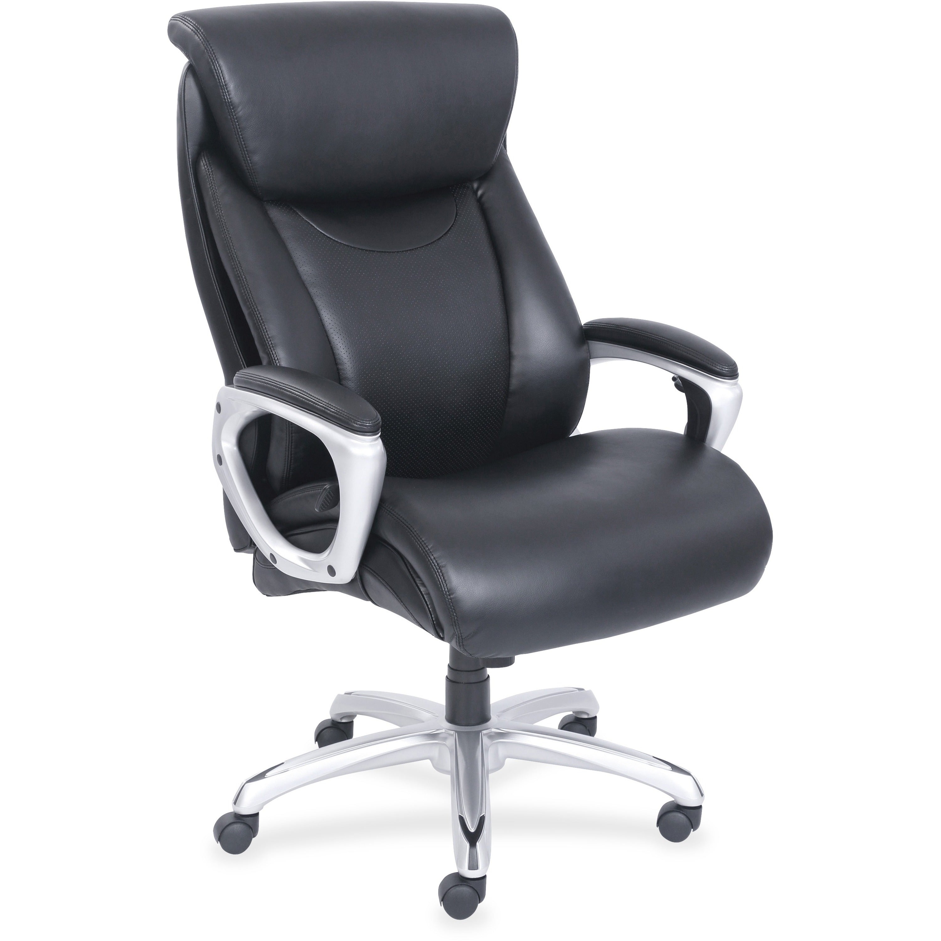 lorell-wellness-by-design-big-&-tall-chair-with-flexible-air-technology-black-bonded-leather-seat-black-bonded-leather-back-5-star-base-armrest-1-each_llr48845 - 1