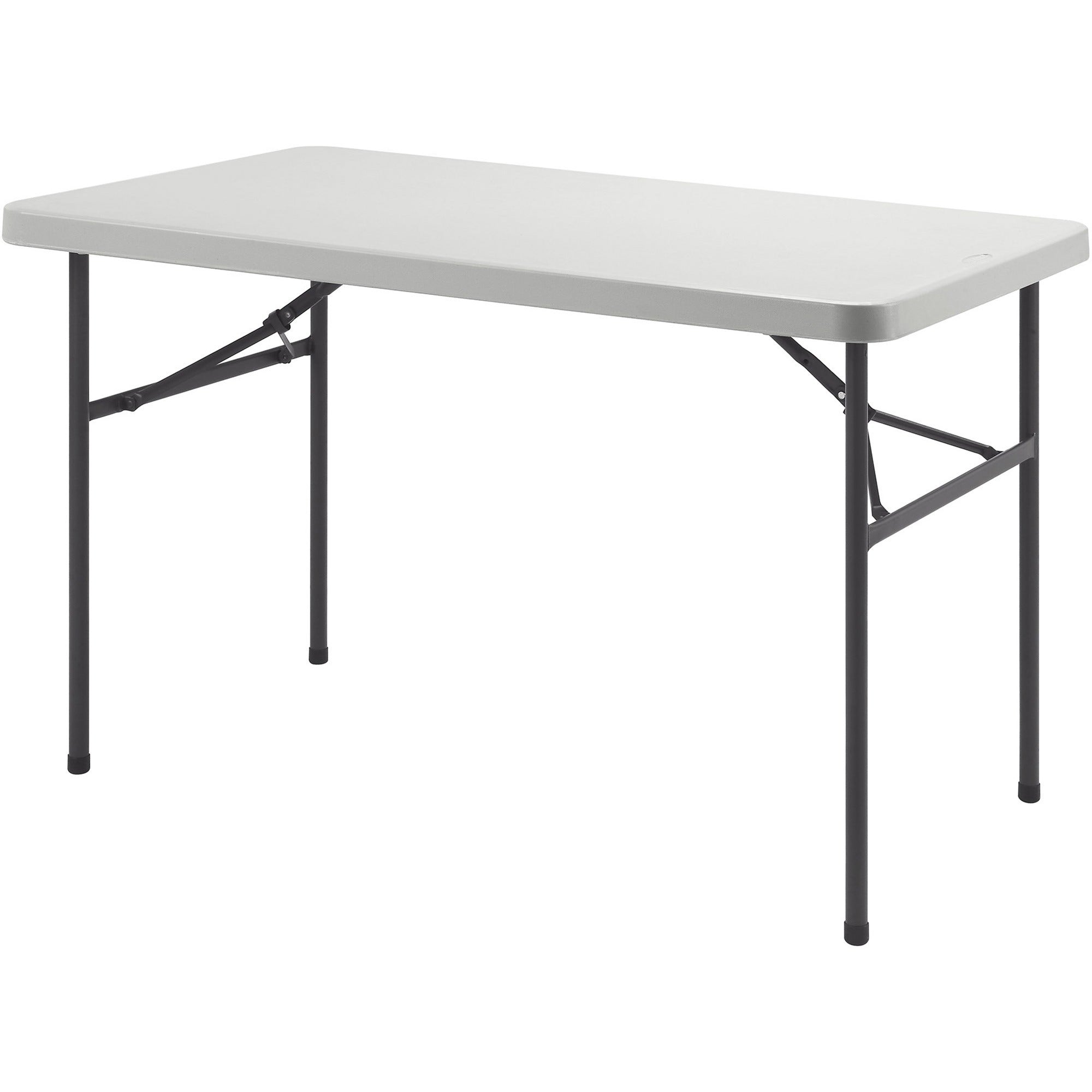 Lorell Ultra-Lite Banquet Table - For - Table TopLight Gray Rectangle Top - Dark Gray Base - 450 lb Capacity x 48" Table Top Width x 30" Table Top Depth x 2" Table Top Thickness - 29" Height - Gray - 1 Each