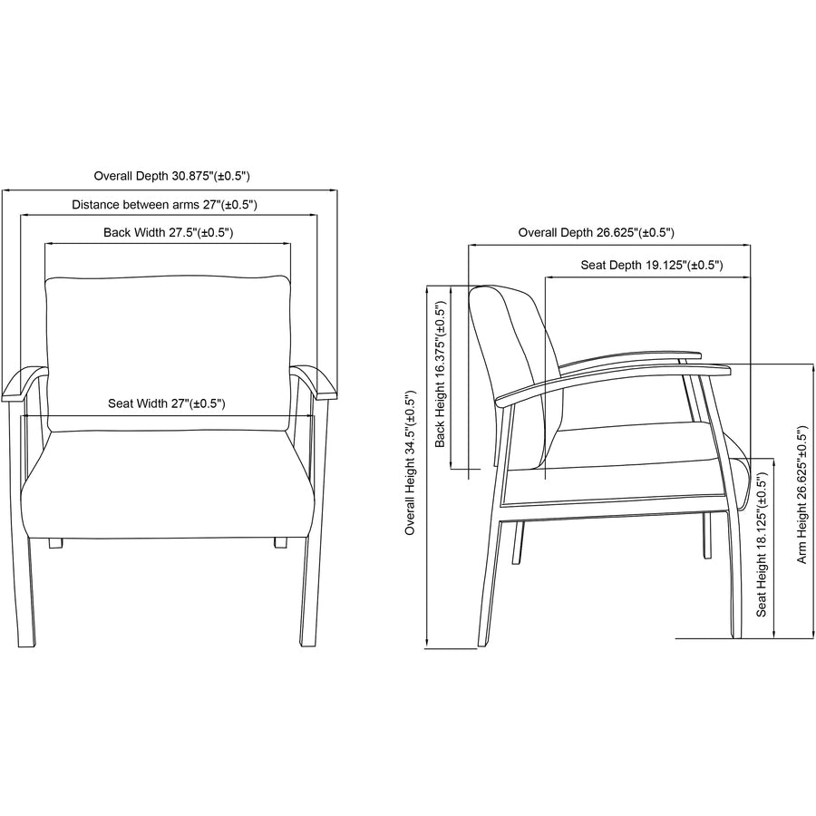 lorell-big-&-tall-guest-chair-steel-frame-four-legged-base-black-bonded-leather-armrest-1-each_llr68557 - 2