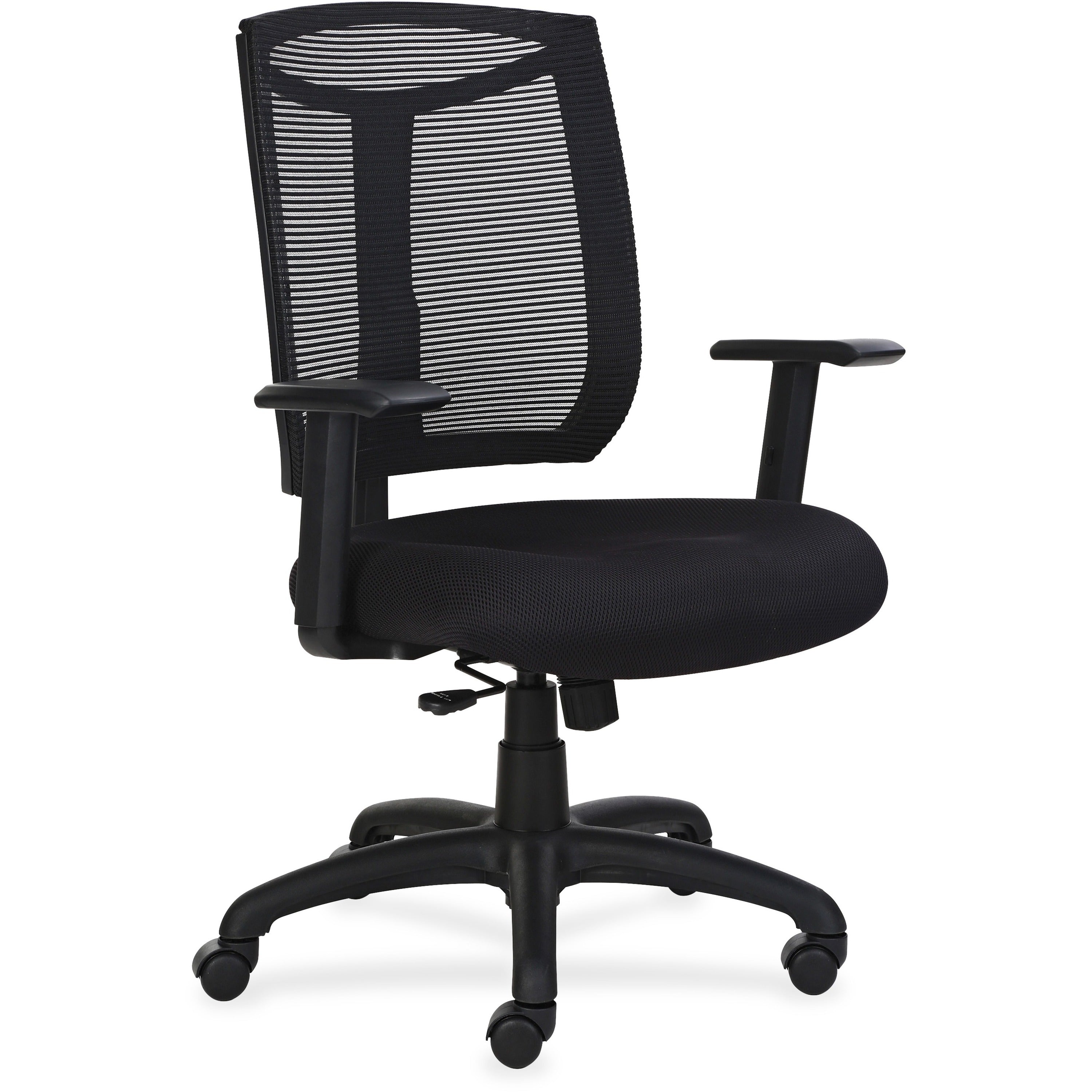 lorell-air-grid-seat-office-chair-black-fabric-seat-black-frame-5-star-base-black-armrest-1-each_llr83100 - 1