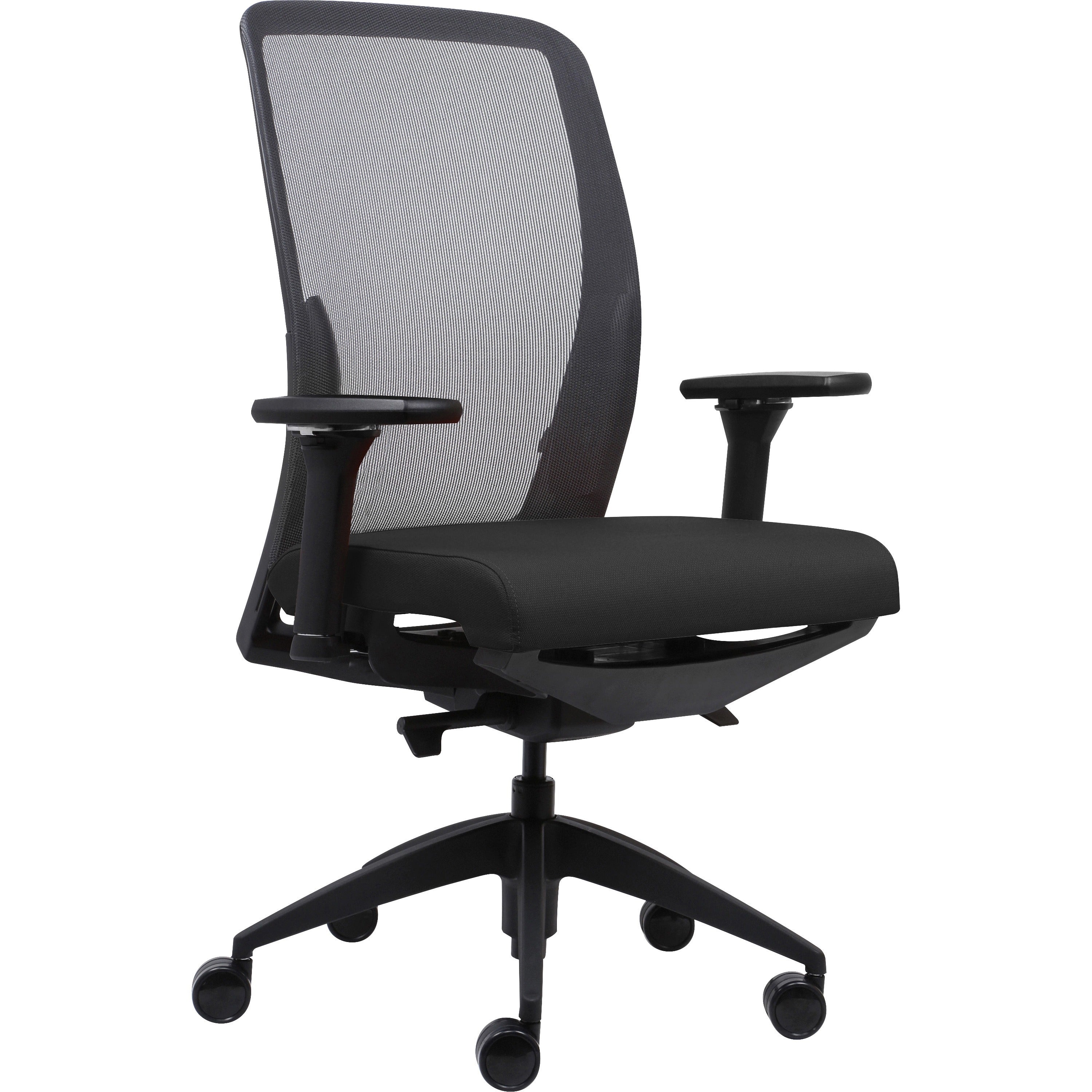 lorell-executive-mesh-high-back-office-chair-black-fabric-seat-high-back-armrest-1-each_llr83104 - 1