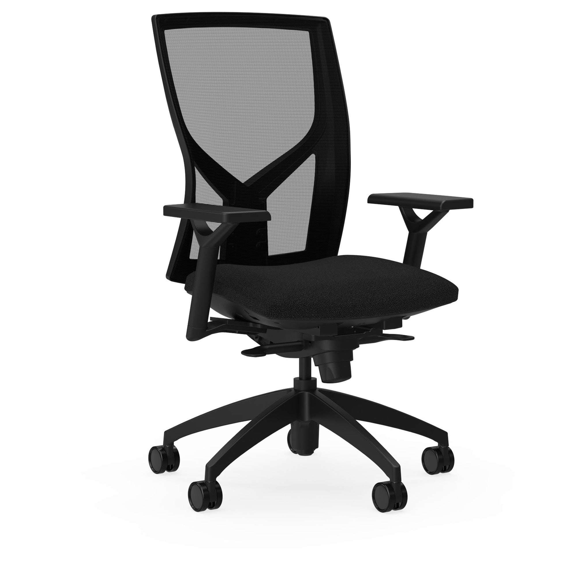lorell-justice-series-mesh-high-back-chair-fabric-foam-seat-high-back-black-1-each_llr83109 - 1