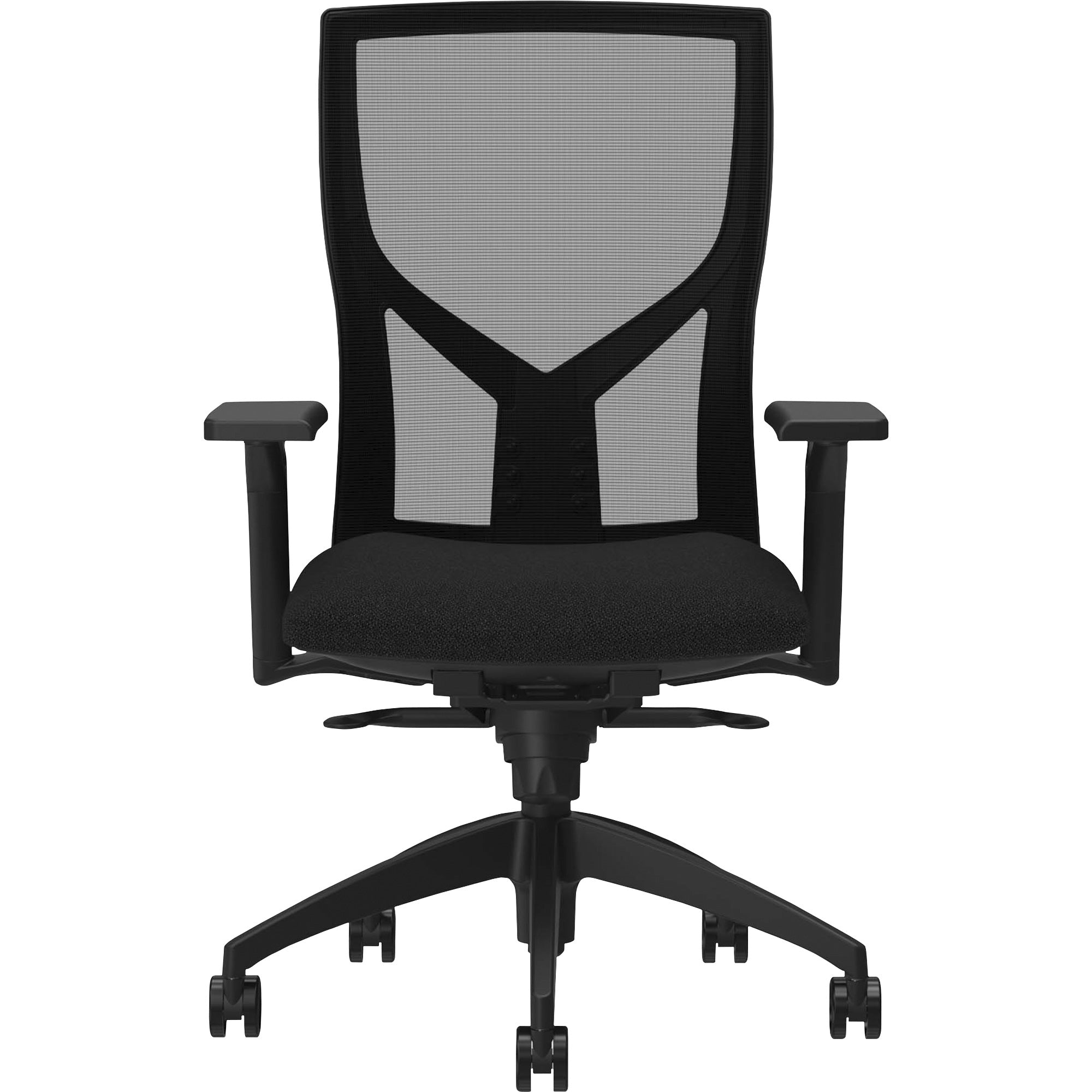 lorell-justice-series-mesh-high-back-chair-fabric-foam-seat-high-back-black-1-each_llr83109 - 2