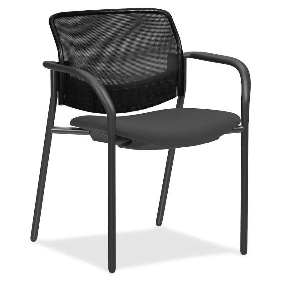 lorell-advent-mesh-back-guest-chairs-with-arms-tubular-steel-frame-mid-back-four-legged-base-black-2-carton_llr83112 - 2
