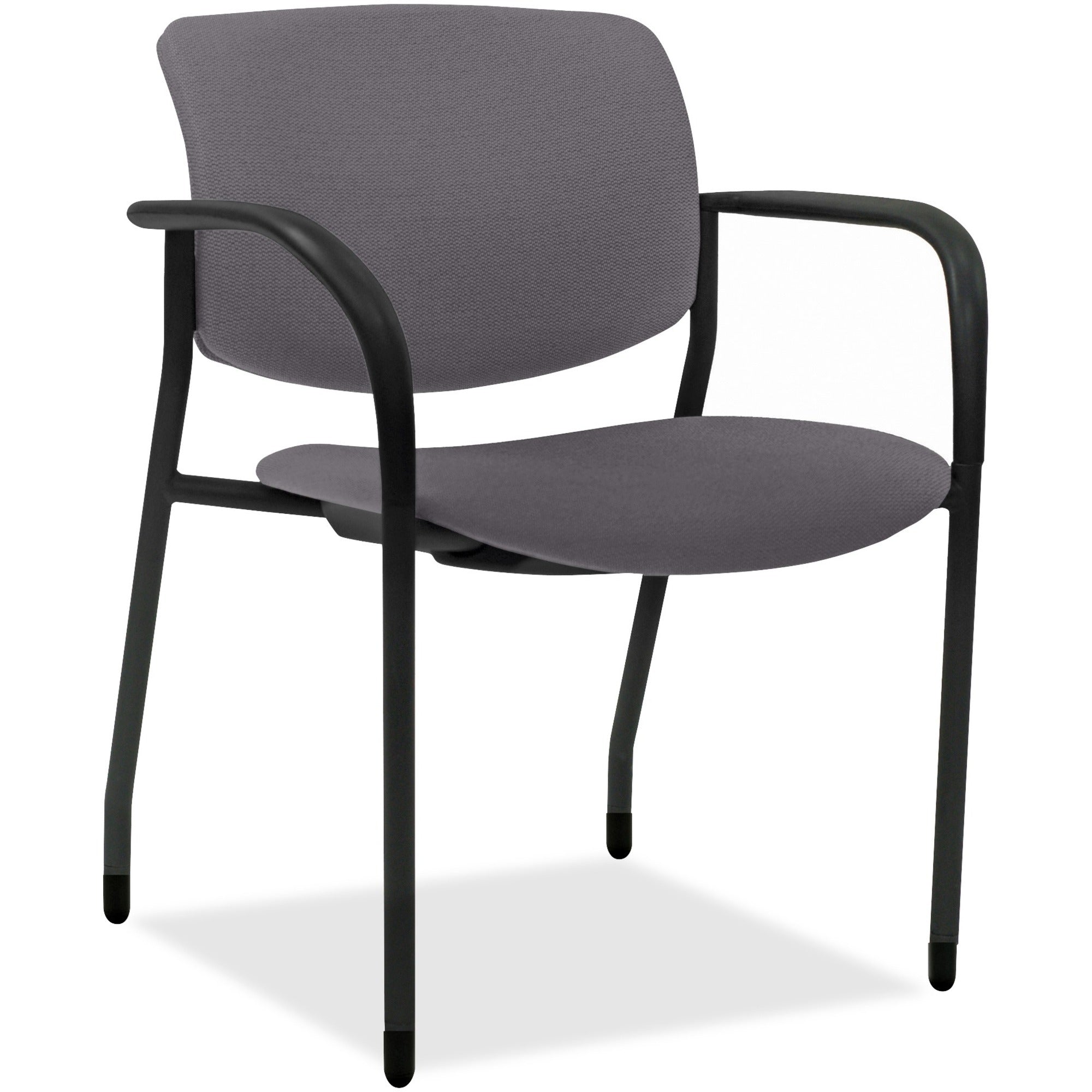 lorell-advent-upholstered-stack-chairs-with-arms-ash-foam-fabric-seat-ash-foam-fabric-back-powder-coated-black-tubular-steel-frame-four-legged-base-armrest-2-carton_llr83114a206 - 1