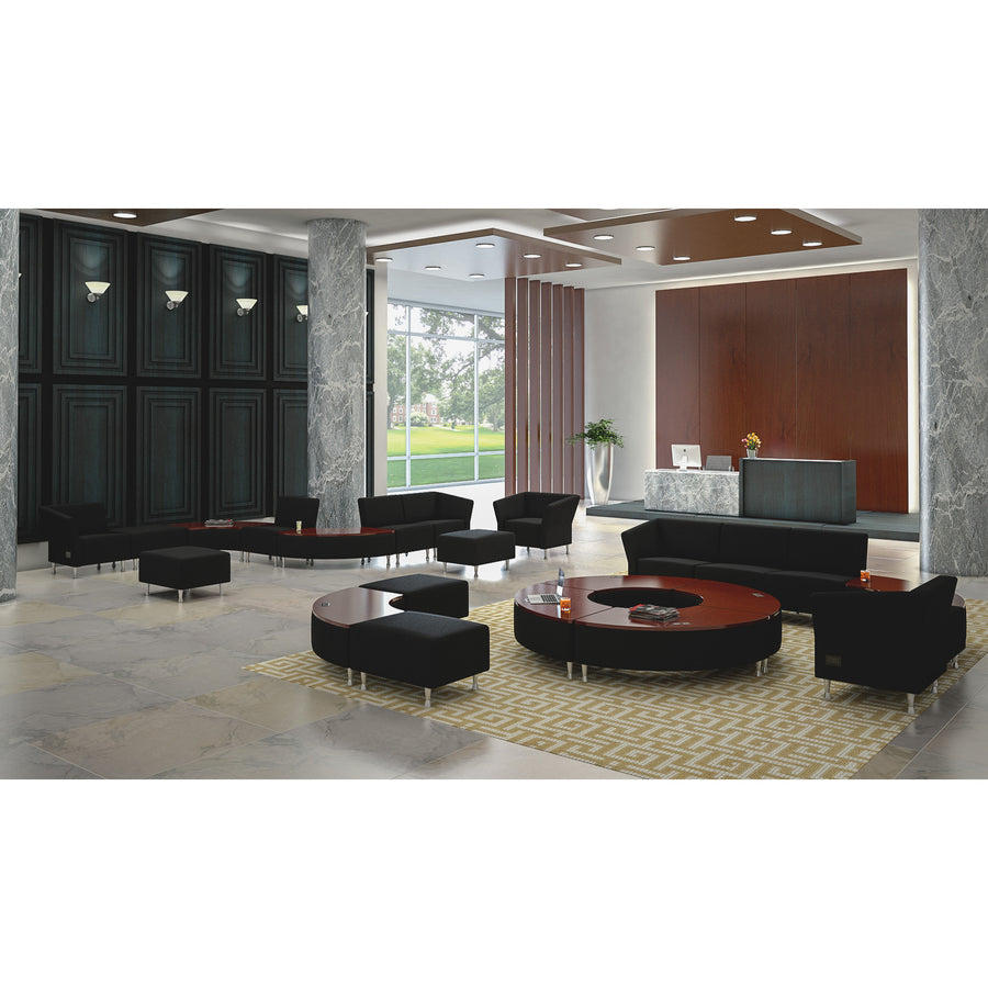 lorell-fuze-modular-series-lounge-connector-unit-four-legged-base-black-mahogany-leather-aluminum-1-each_llr86921 - 3