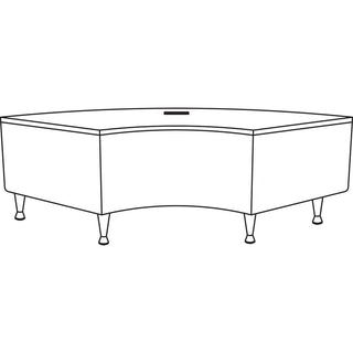lorell-fuze-modular-series-lounge-connector-unit-four-legged-base-black-mahogany-leather-aluminum-1-each_llr86921 - 4