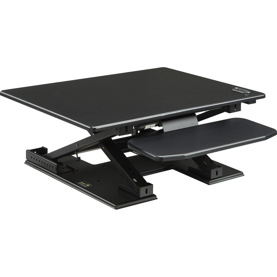 lorell-electric-desk-riser-with-keyboard-tray-up-to-33-screen-support-flat-panel-display-type-supported-171-height-x-288-width-x-358-depth-desktop-aluminum-black_llr99552 - 7