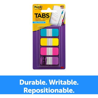 post-it-easy-dispenser-tabs-40-tabs063-tab-width-self-adhesive-pink-purple-yellow-blue-tabs-40-pack_mmm676aypv - 2