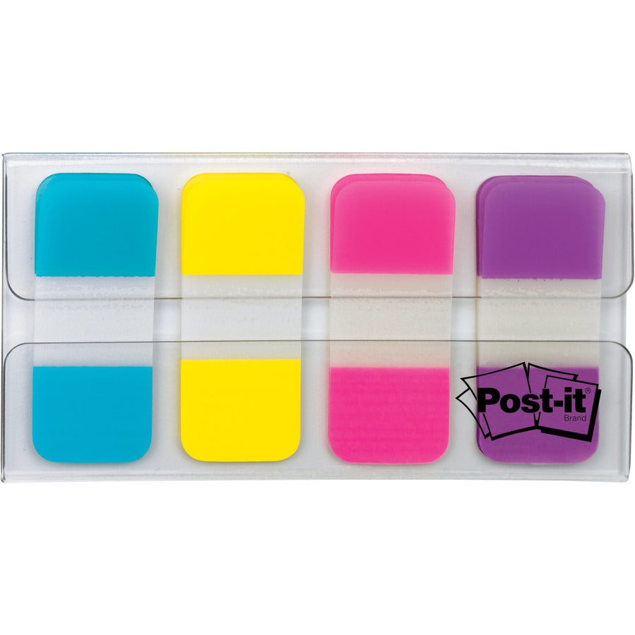 Post-it Easy Dispenser Tabs - 40 Tab(s)0.63" Tab Width - Self-adhesive - Pink, Purple, Yellow, Blue Tab(s) - 40 / Pack