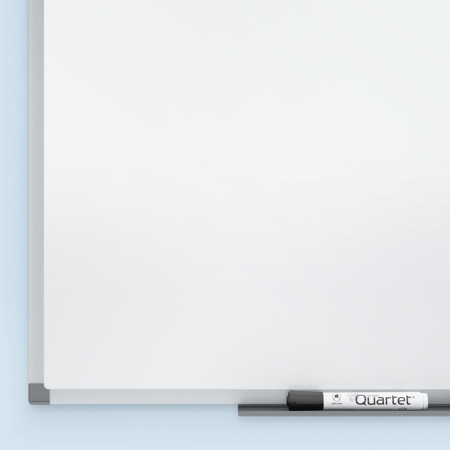 quartet-standard-duramax-magnetic-whiteboard-48-4-ft-width-x-36-3-ft-height-white-porcelain-surface-silver-aluminum-frame-rectangle-horizontal-vertical-magnetic-assembly-required-1-each-taa-compliant_qrt85516 - 3