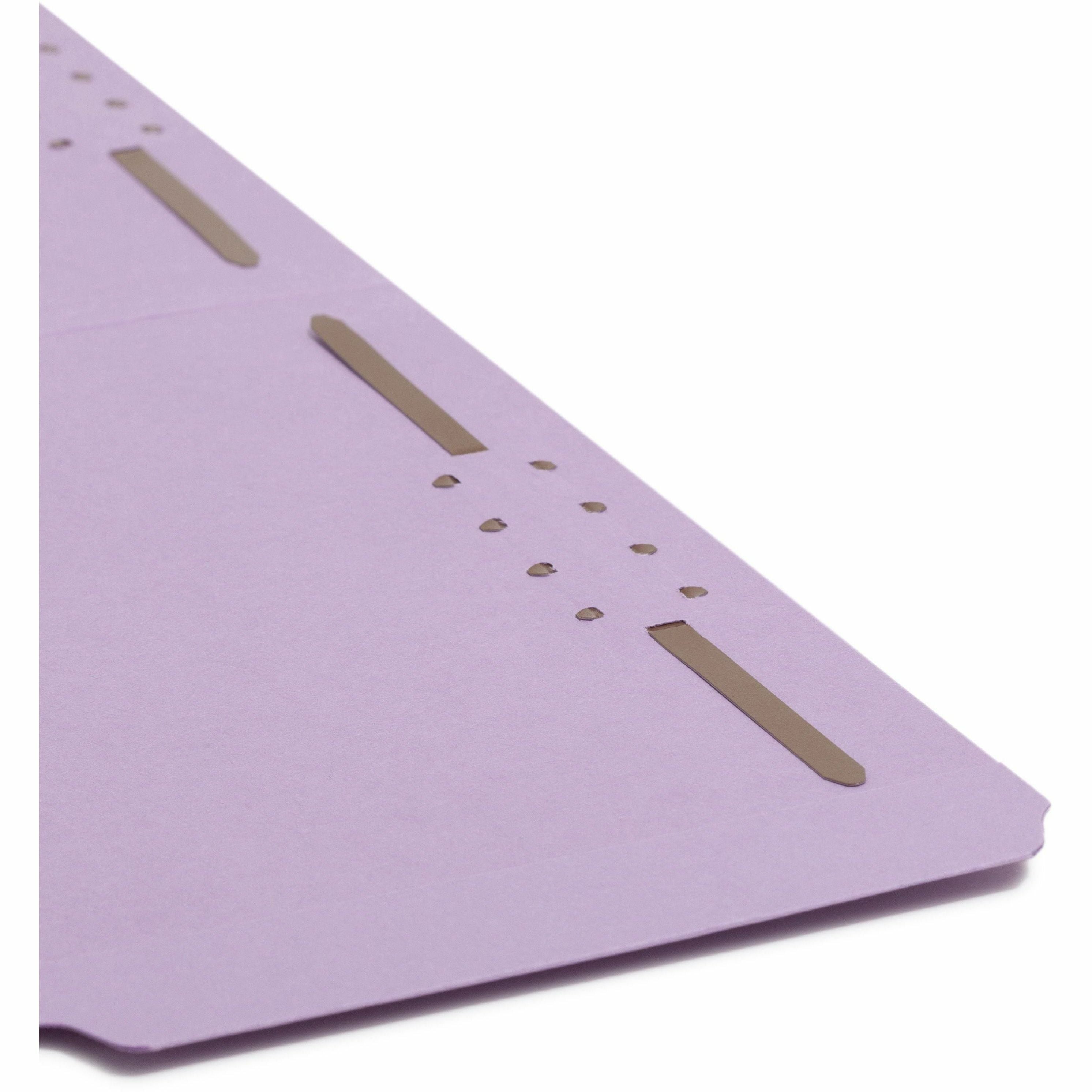 smead-1-3-tab-cut-legal-recycled-fastener-folder-8-1-2-x-14-2-fasteners-top-tab-location-assorted-position-tab-position-lavender-10%-recycled-50-box_smd17440 - 5