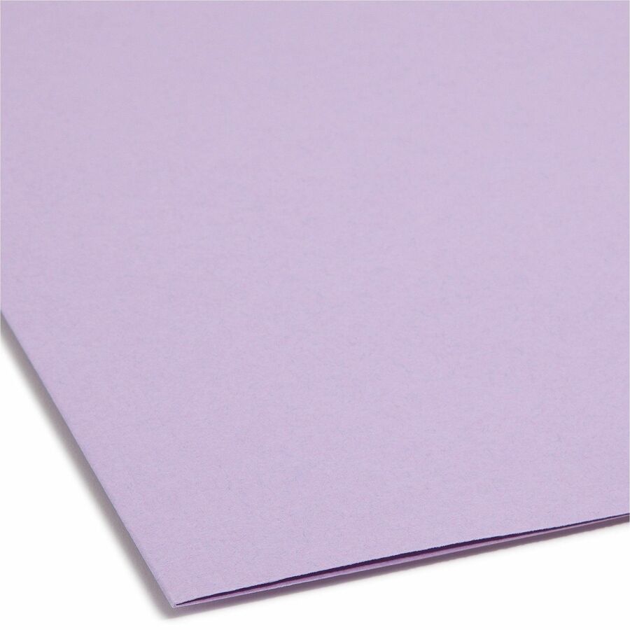 Smead 1/3 Tab Cut Legal Recycled Fastener Folder - 8 1/2" x 14" - 2 Fastener(s) - Top Tab Location - Assorted Position Tab Position - Lavender - 10% Recycled - 50 / Box