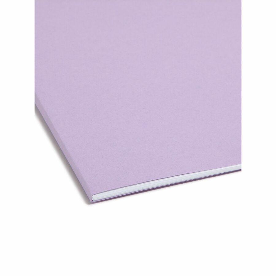 Smead 1/3 Tab Cut Legal Recycled Fastener Folder - 8 1/2" x 14" - 2 Fastener(s) - Top Tab Location - Assorted Position Tab Position - Lavender - 10% Recycled - 50 / Box