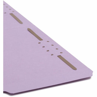Smead 1/3 Tab Cut Legal Recycled Fastener Folder - 8 1/2" x 14" - 2 Fastener(s) - Top Tab Location - Assorted Position Tab Position - Lavender - 10% Recycled - 50 / Box