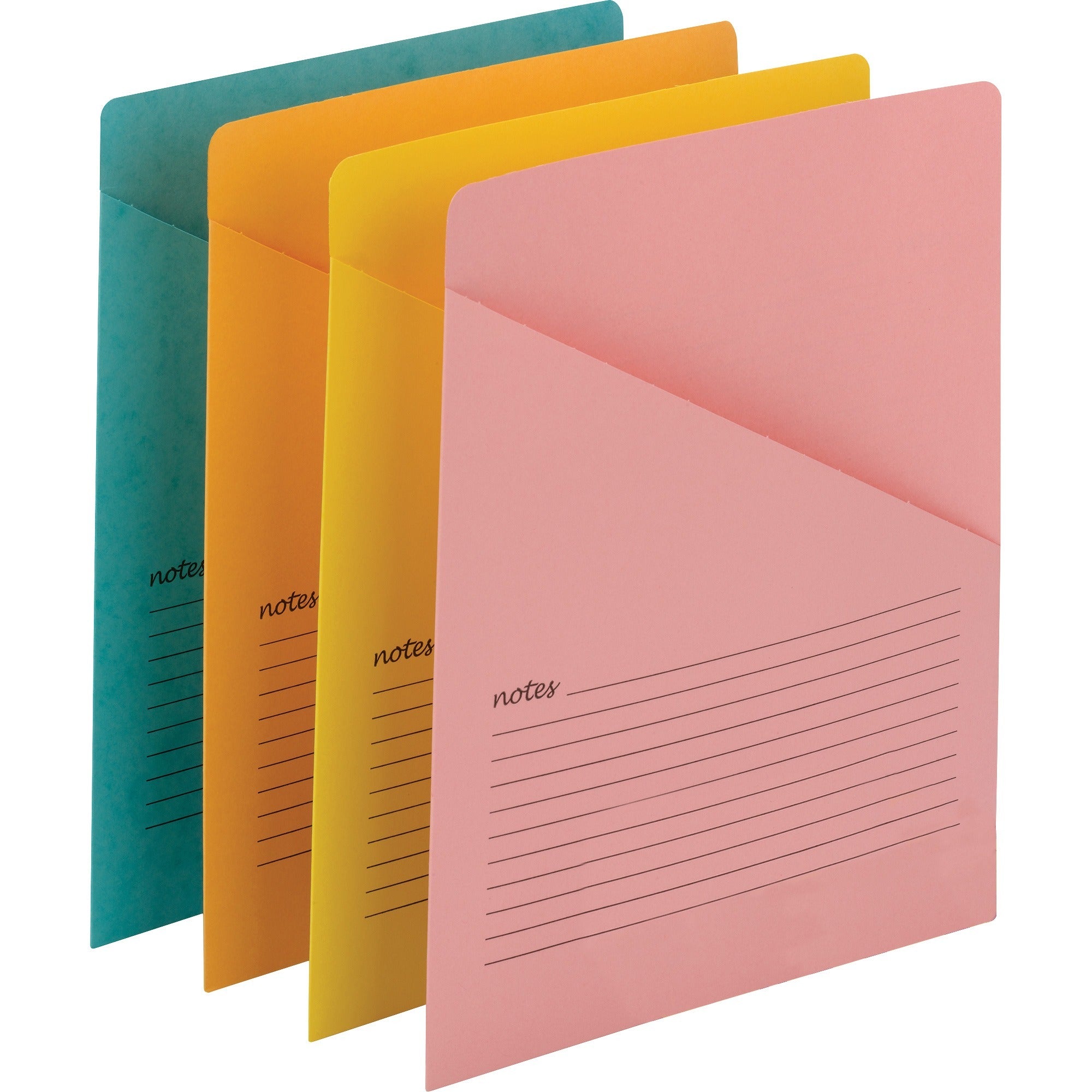 smead-organized-up-recycled-file-jacket-aqua-goldenrod-pink-yellow-10%-recycled-12-pack_smd75427 - 1