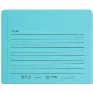 Smead Straight Tab Cut Letter Recycled File Jacket - 8 1/2" x 11" - Aqua, Goldenrod, Pink, Yellow - 10% Recycled - 12 / Pack