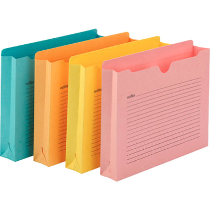 smead-straight-tab-cut-letter-recycled-file-jacket-8-1-2-x-11-2-expansion-aqua-goldenrod-pink-yellow-10%-recycled-12-pack_smd75694 - 3