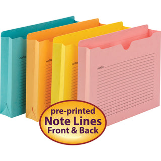 smead-straight-tab-cut-letter-recycled-file-jacket-8-1-2-x-11-2-expansion-aqua-goldenrod-pink-yellow-10%-recycled-12-pack_smd75694 - 4
