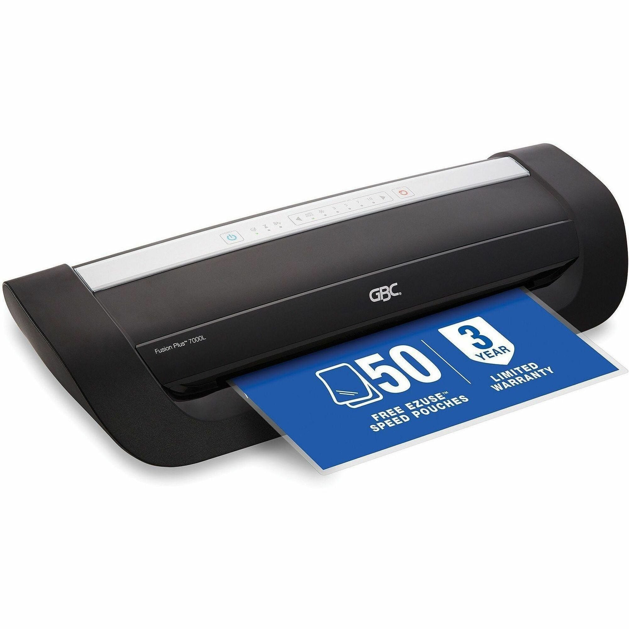 Fusion Plus 7000L Thermal Pouch Laminator, Six Rollers, 12" Max Document Width, 10 mil Max Document Thickness