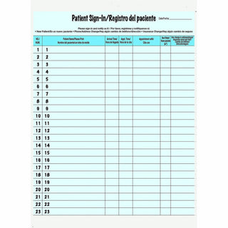 HIPAA Labels, Patient Sign-In, 8.5 x 11, Blue, 23/Sheet, 125 Sheets/Pack