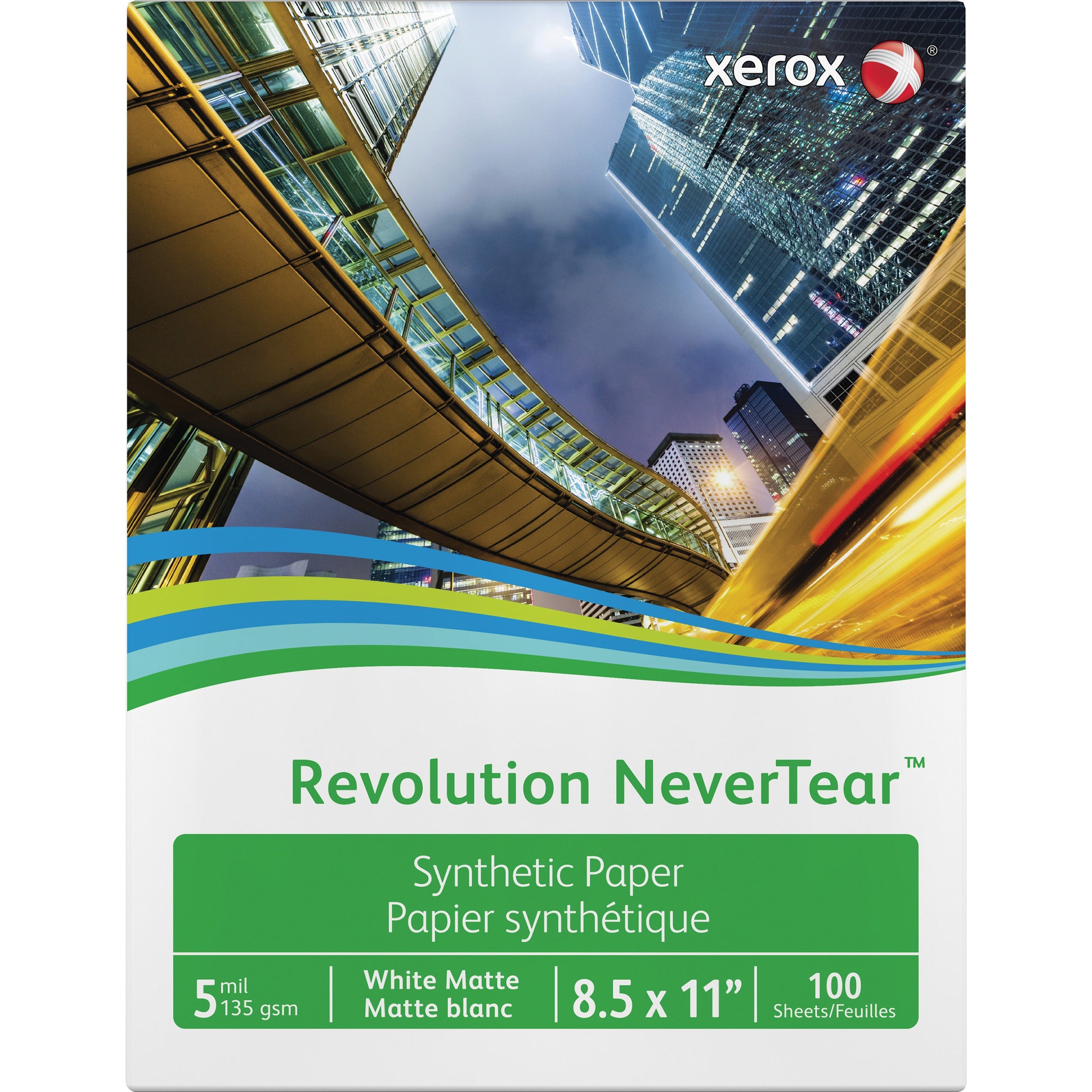 Revolution NeverTear, 5 mil, 8.5 x 11, Smooth White, 100 Sheets/Ream, 5 Reams/Carton