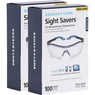 Bausch + Lomb Sight Savers Lens Cleaning Tissues - For Eyeglasses, Monitor, Camera Lens, Binocular - Anti-fog, Anti-static, Pre-moistened, Silicone-free, Individually WrappedBox - 200 / Bundle - Multi