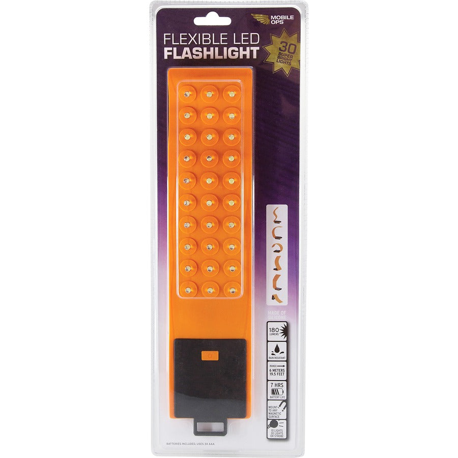 baumgartens-silicone-led-flashlight-30-x-ledaaa-battery-silicone-water-resistant-orange-black_bau42670 - 5