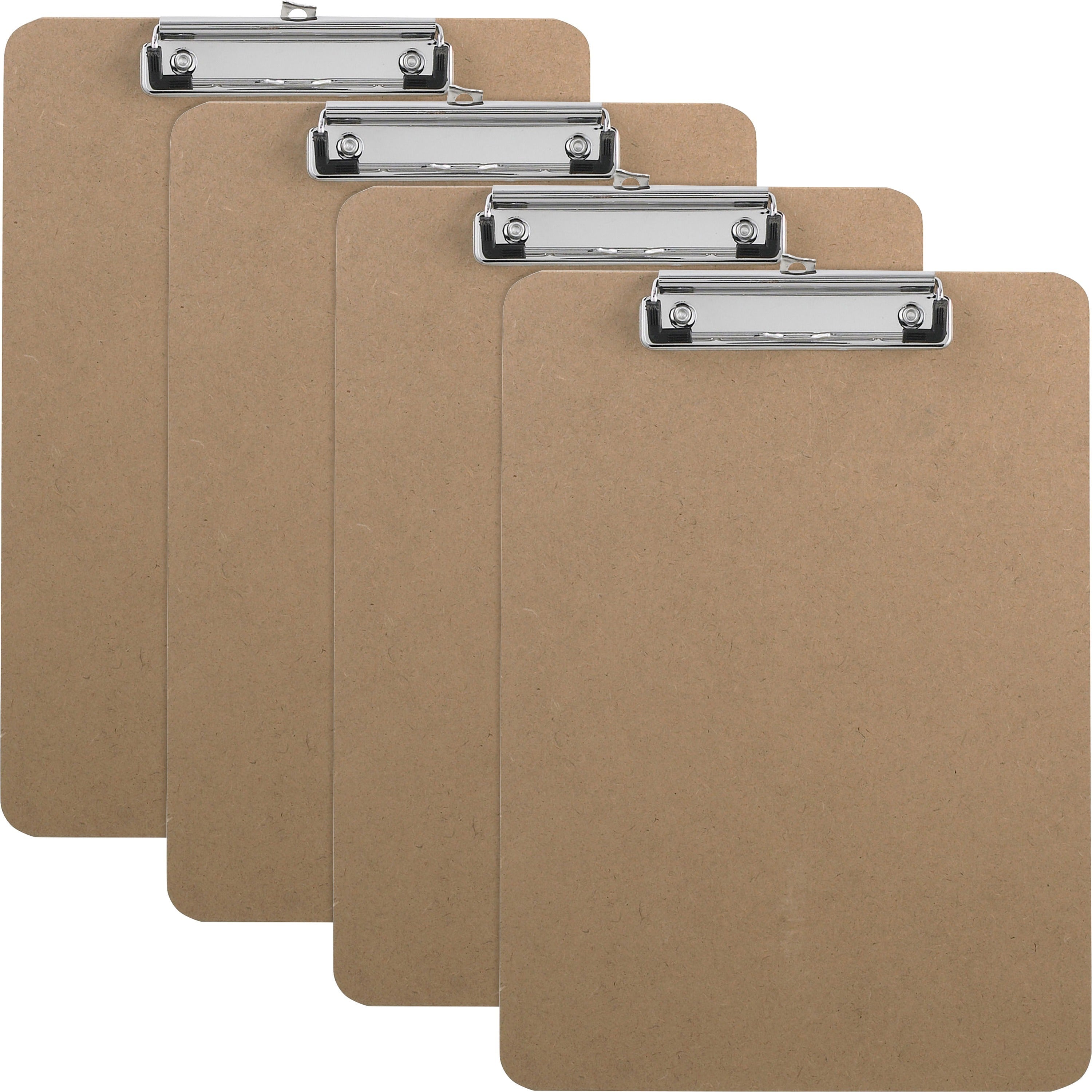 business-source-flat-clip-clipboard-9-x-12-1-2-hardboard-brown-6-box_bsn16508bx - 1