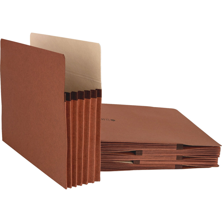 business-source-letter-recycled-file-pocket-8-1-2-x-11-1200-sheet-capacity-5-1-4-expansion-redrope-30%-recycled-50-carton_bsn65792ct - 3