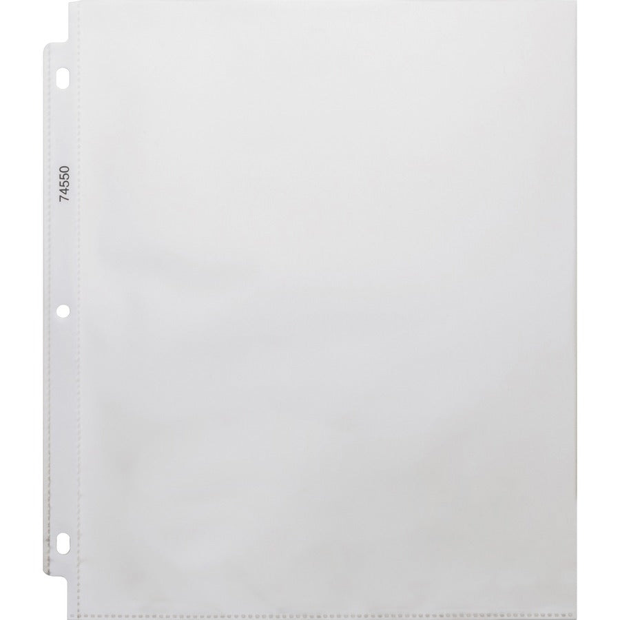 business-source-top-loading-poly-sheet-protectors-32-mil-thickness-for-letter-8-1-2-x-11-sheet-3-x-holes-ring-binder-rectangular-clear-polypropylene-500-carton_bsn74550ct - 2