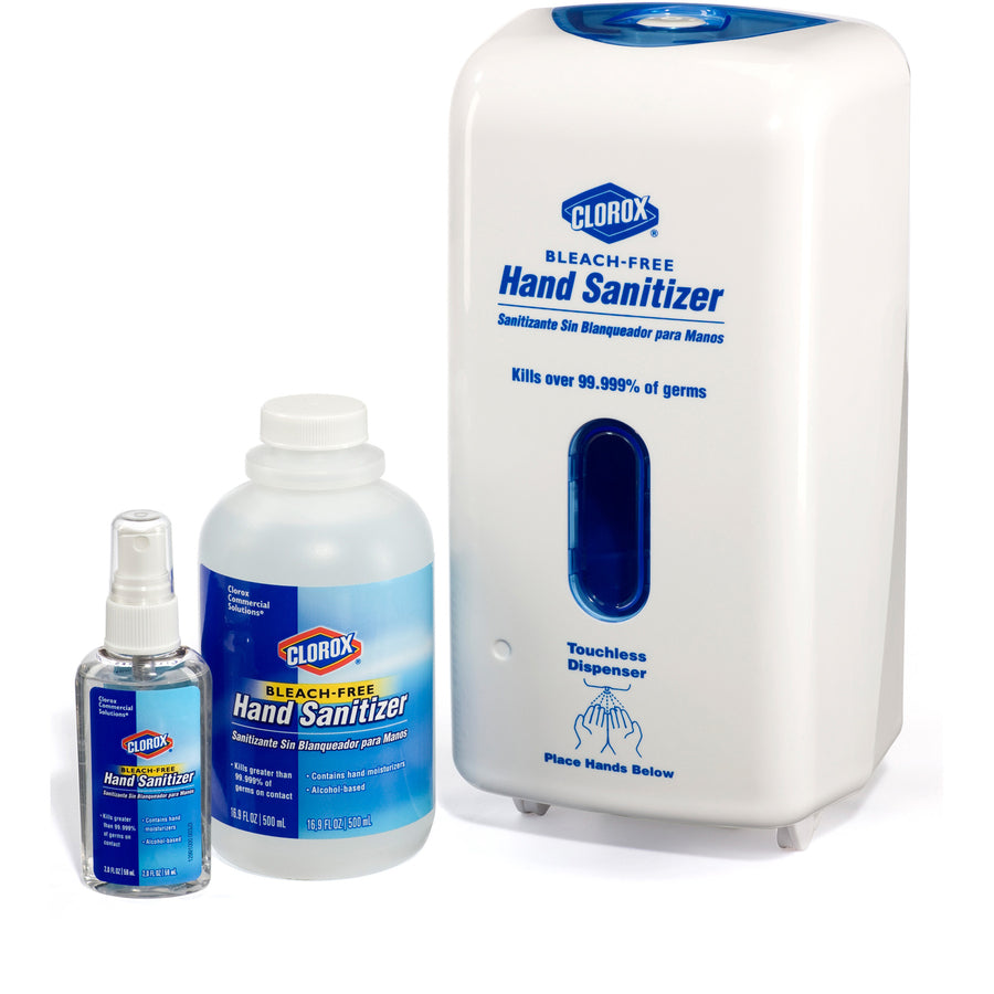 clorox-commercial-solutions-hand-sanitizer-spray-2-fl-oz-591-ml-spray-bottle-dispenser-kill-germs-hand-moisturizing-clear-non-sticky-non-greasy-bleach-free-24-carton_clo02174ct - 4