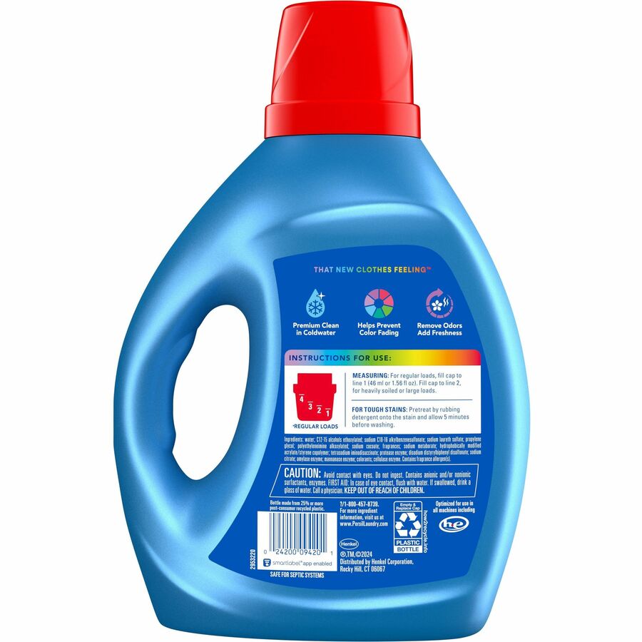 Power-Liquid Laundry Detergent, Intense Fresh Scent, 100 oz Bottle, 4/Carton