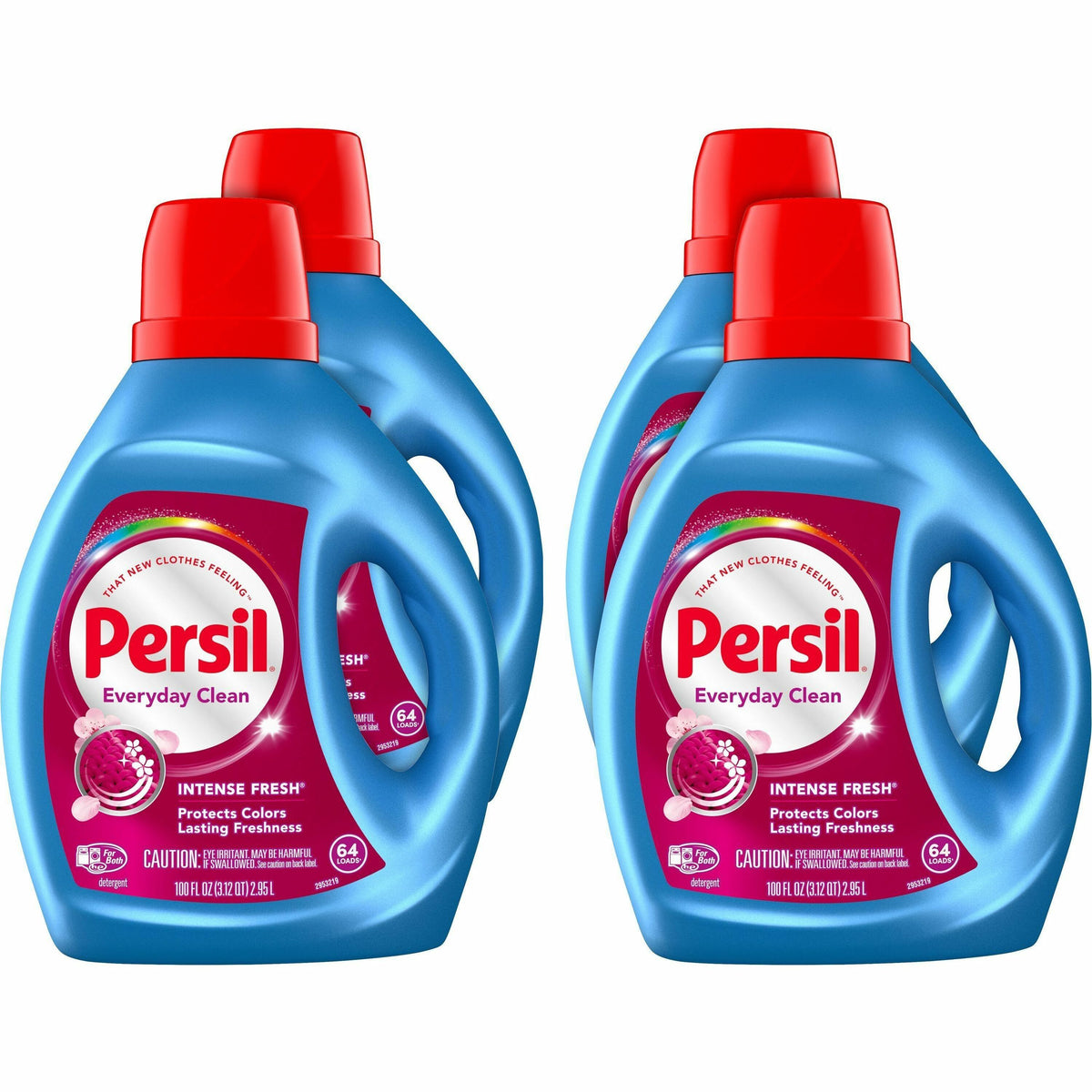 Power-Liquid Laundry Detergent, Intense Fresh Scent, 100 oz Bottle, 4/Carton