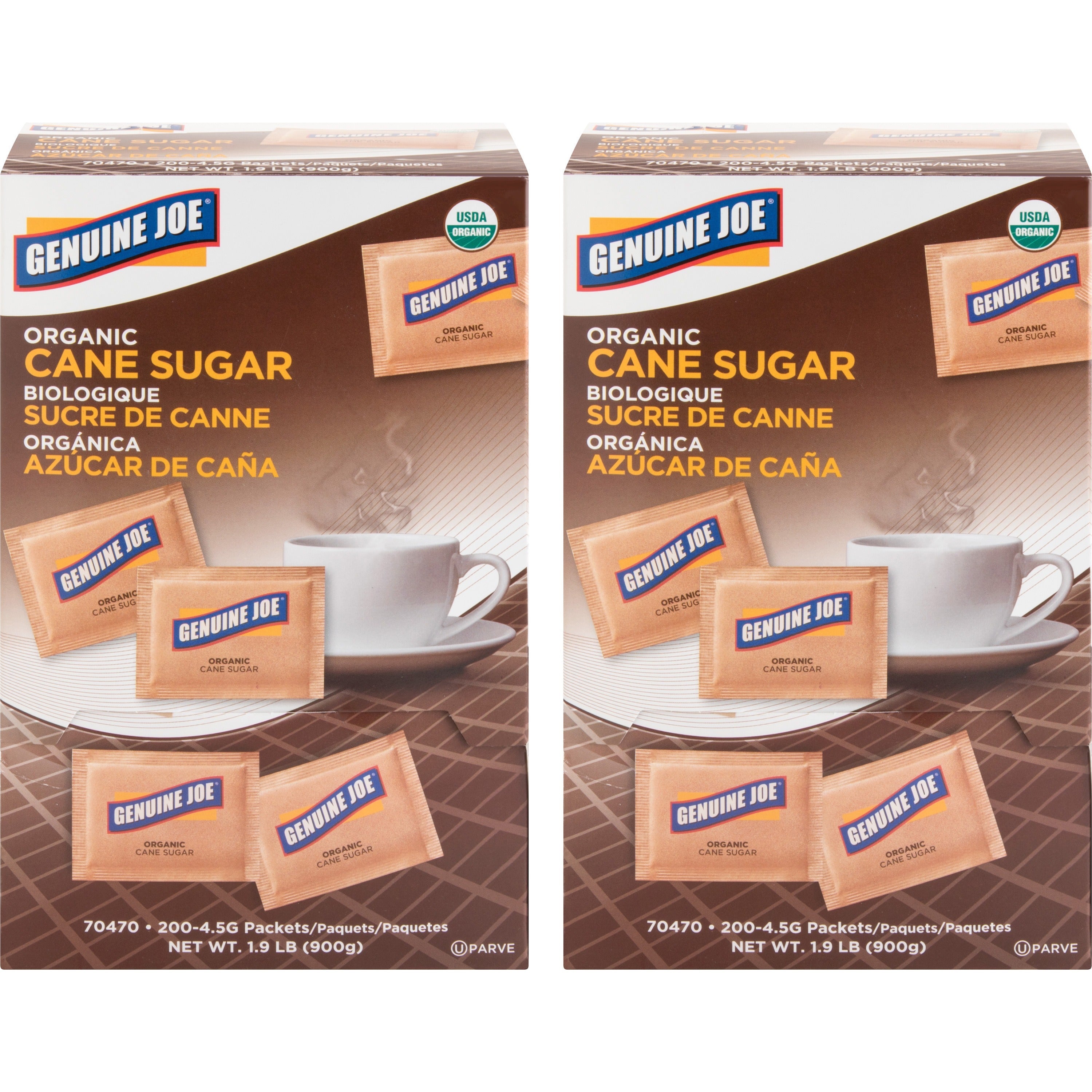genuine-joe-turbinado-natural-cane-sugar-packets-packet-0159-oz-45-g-molasses-flavor-natural-sweetener-2-carton-200-per-box_gjo70470ct - 1