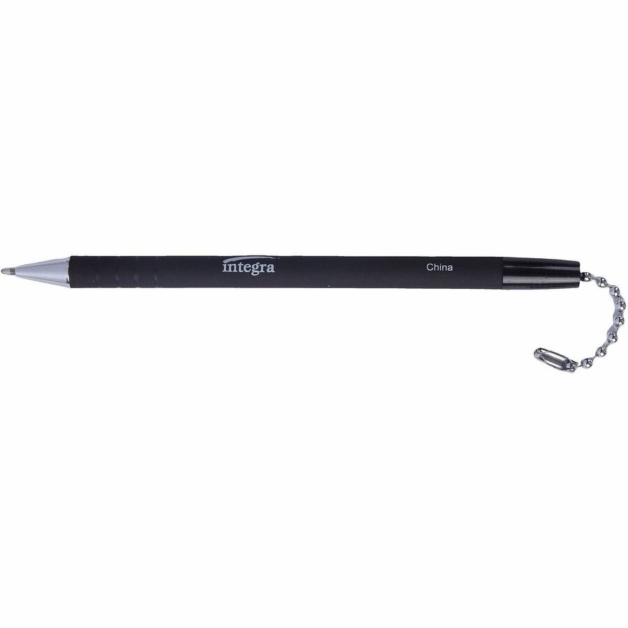 Integra Antimicrobial Replacement Counter Pen - Black - Rubber Barrel - 12 / Box