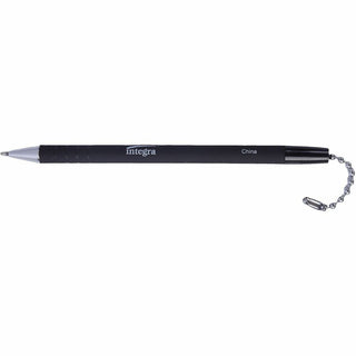 Integra Antimicrobial Replacement Counter Pen - Black - Rubber Barrel - 12 / Box
