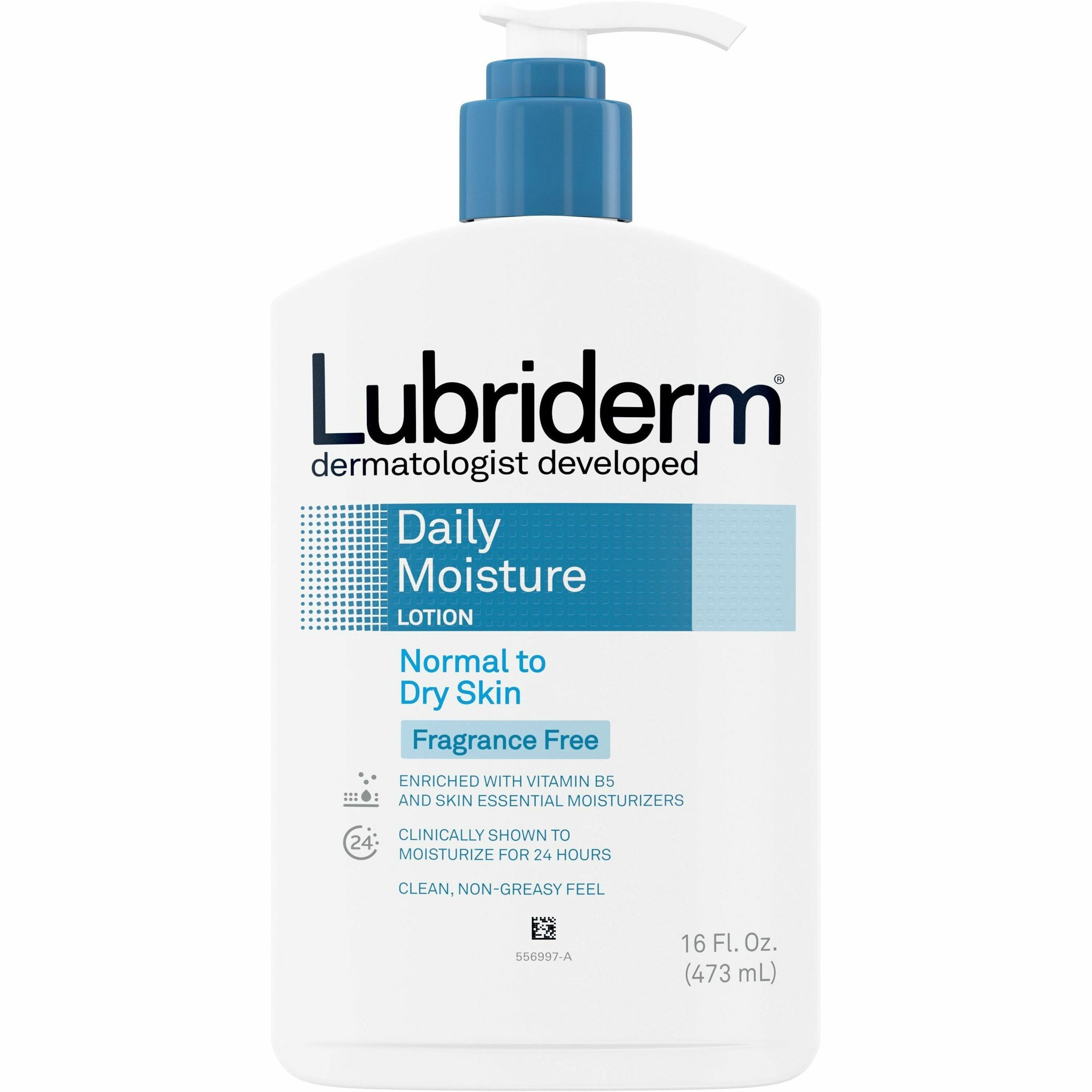 lubriderm-daily-moisture-lotion-lotion-16-fl-oz-for-dry-normal-skin-applicable-on-body-moisturising-non-greasy-fragrance-free-absorbs-quickly-12-carton_joj48323ct - 2